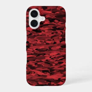 Funda Para iPhone 16 Patrón abstracto rojo negro