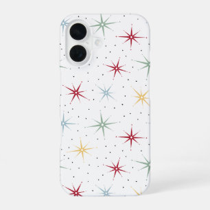 Funda Para iPhone 16 Patrón Atómico Retro Starburst de mediados de sigl