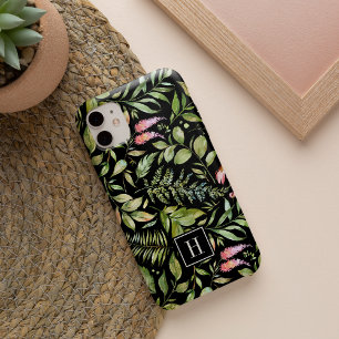 Funda Para iPhone 16 Patrón botánico acuarela de terrario con monograma