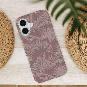 Funda Para iPhone 16 Patrón Botánico Tropical de Hojas de Palma de Terr