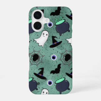 Funda Para iPhone 16 Patrón continuo de Halloween lindo