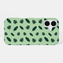 Funda Para iPhone 16 Patrón continuo de hojas de Monstera y palmeras tr