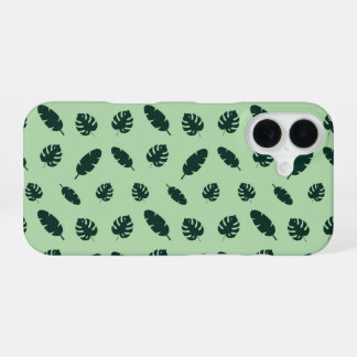 Funda Para iPhone 16 Patrón continuo de hojas de Monstera y palmeras tr