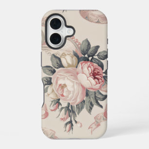 Funda Para iPhone 16 Patrón Coquette de Flores