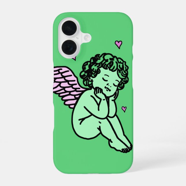 Funda Para iPhone 16 Patrón cupido (Reverso )