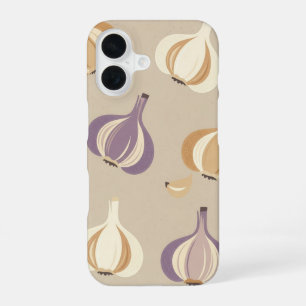 Funda Para iPhone 16 Patrón de Ajo Entero Vintage