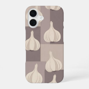Funda Para iPhone 16 Patrón de ajo estilizado vintage