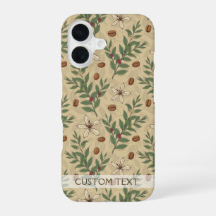 Funda Para iPhone 16 Patrón de árbol de café