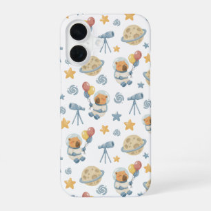 Funda Para iPhone 16 Patrón de Astronauta Capybara -