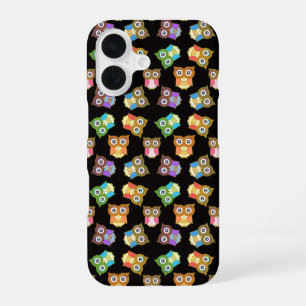 Funda Para iPhone 16 Patrón de búho colorido lindo Elegir color de la f