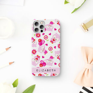Funda Para iPhone 16 Patrón De Búhos, Búhos Lindos, Búhos Rosados, Tu N