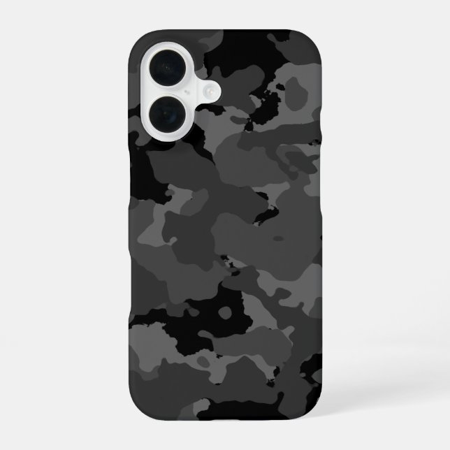 Funda Para iPhone 16 Patrón de camuflaje oscuro (Reverso )