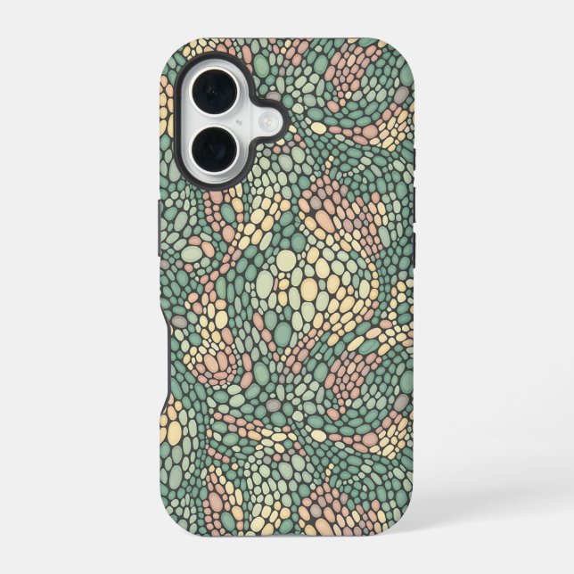 Funda Para iPhone 16 Patrón de células orgánicas micro (Reverso )