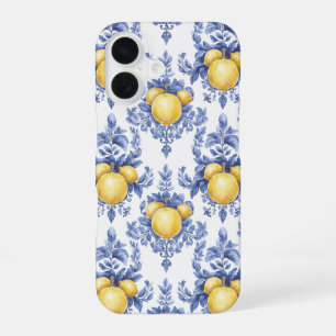 Funda Para iPhone 16 Patrón de cítrico mediterráneo de limón