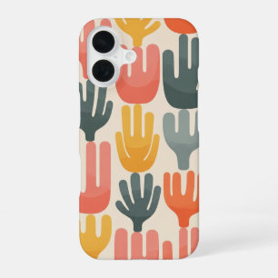 Funda Para iPhone 16 Patrón de Coral Retro
