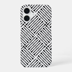 Funda Para iPhone 16 Patrón de crosshatch de Clarinet