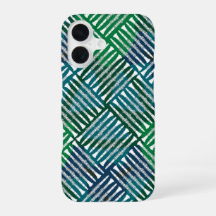 Funda Para iPhone 16 Patrón de crosshatch de Clarinet