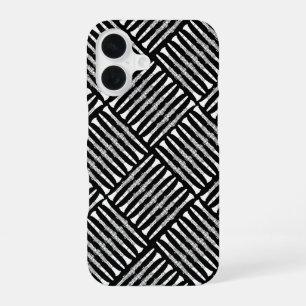 Funda Para iPhone 16 Patrón de crosshatch de Clarinet