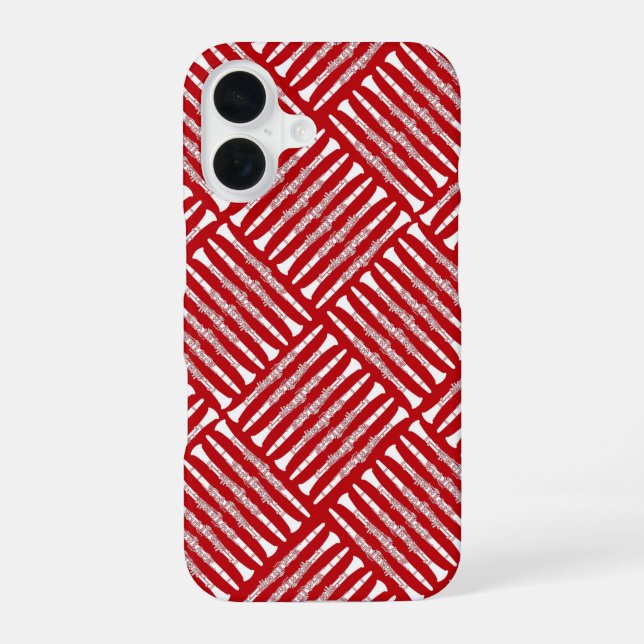 Funda Para iPhone 16 Patrón de Cruz de Clarinete (Reverso )