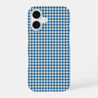 Patrón de Cuadros Gingham Azul Marino Retro Adorab