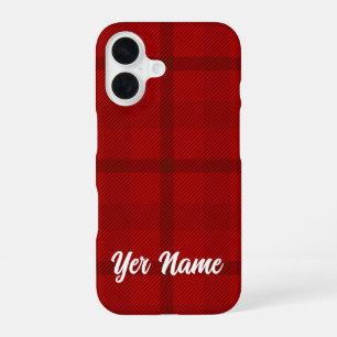 Funda Para iPhone 16 Patrón de cuadros rojos - 