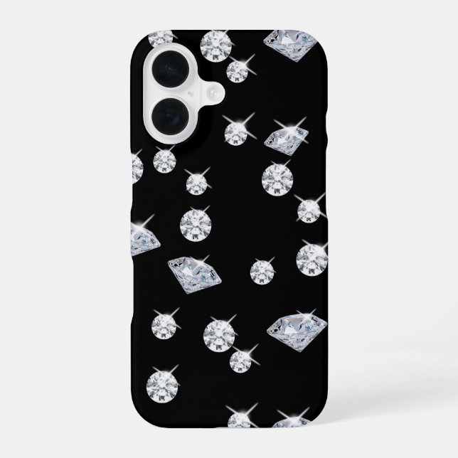 Funda Para iPhone 16 Patrón de diamantes modernos (Reverso )