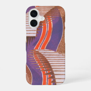 Funda Para iPhone 16 Patrón de escalera de plantilla de jazz Art Deco v