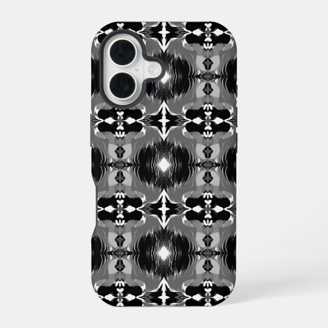 Funda Para iPhone 16 Patrón de Espejo de Sombra (Reverso )
