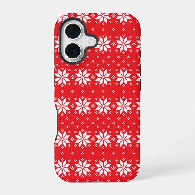 Funda Para iPhone 16 Patrón de Feliz Navidad 5 (Reverso )