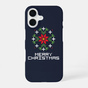 Funda Para iPhone 16 Patrón de Feliz Navidad 6