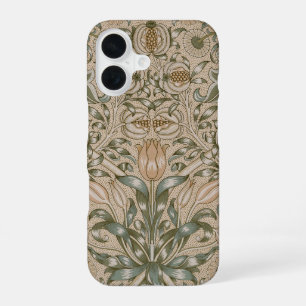 Funda Para iPhone 16 Patrón de flor de lirio y granada de William Morri