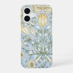 Funda Para iPhone 16 Patrón de flor de lirio y granada de William Morri
