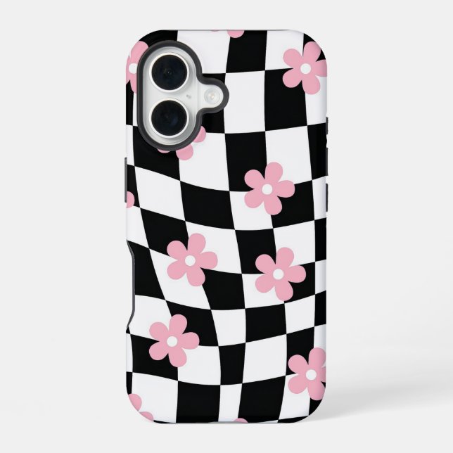 Funda Para iPhone 16 Patrón de flor retro (Reverso )