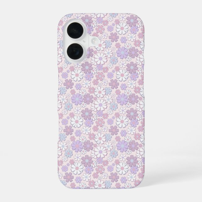 Funda Para iPhone 16 Patrón de Flor Y2K (Reverso )