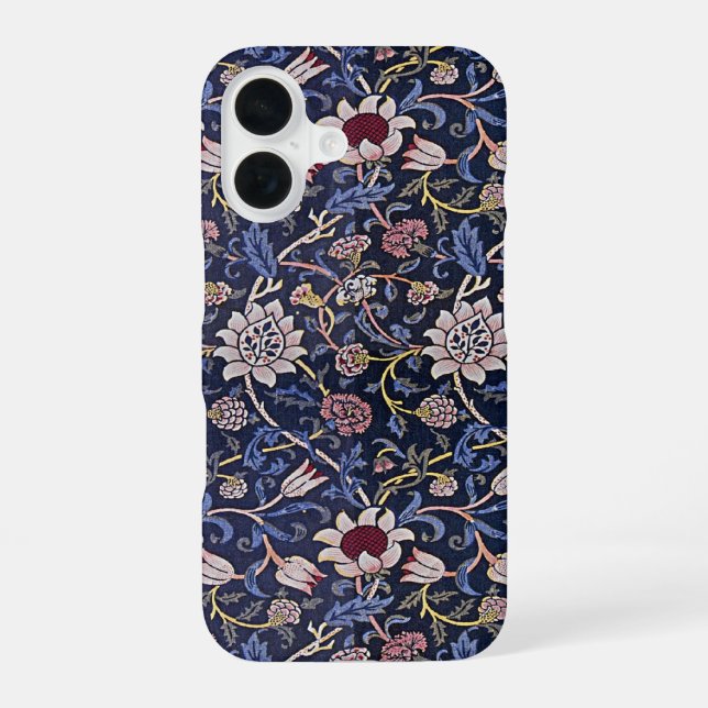 Funda Para iPhone 16 Patrón de flores Evenlode de William Morris (Reverso )