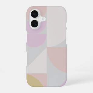 Funda Para iPhone 16 Patrón de Formas Geométricas Modernas en Pasteles 