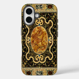 Funda Para iPhone 16 Patrón de Gemstone de la Antigua Ornamental Italia