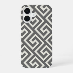 Funda Para iPhone 16 Patrón de giro cuadrado clásico de la clave griega