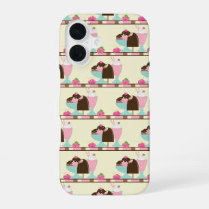 Funda Para iPhone 16 Patrón de golosinas veraniegas de helado