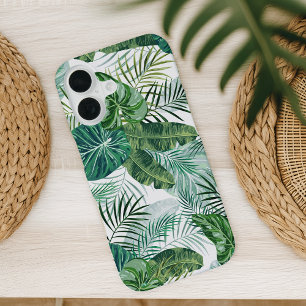 Funda Para iPhone 16 Patrón de hojas de palma botánica tropical
