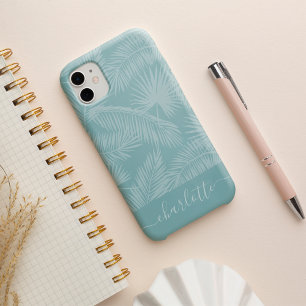 Funda Para iPhone 16 Patrón de hojas de palmas botánicas tropicales de