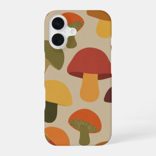 Funda Para iPhone 16 Patrón de hongos natural vintage