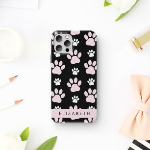 Funda Para iPhone 16 Patrón de huellas de patas, patas rosadas, huellas