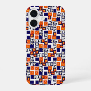 Funda Para iPhone 16 patrón de juego temático de Halloween