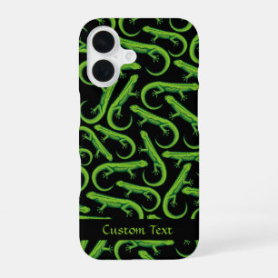 Funda Para iPhone 16 Patrón de lagarto verde