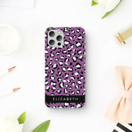 Funda Para iPhone 16 Patrón de leopardo, manchas, leopardo púrpura, tu