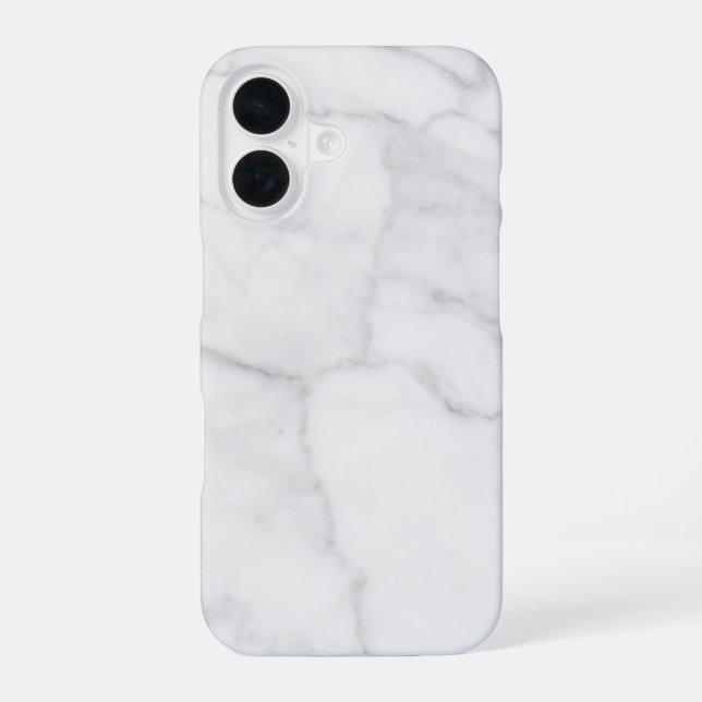 Funda Para iPhone 16 Patrón de mármol blanco boho chic (Reverso )