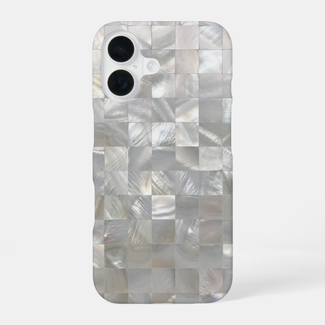 Funda Para iPhone 16 Patrón de Nácar (Reverso )