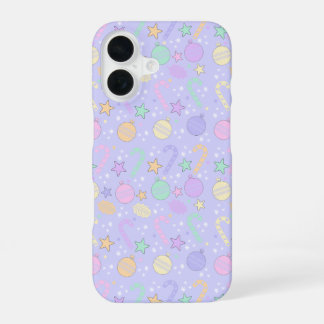 Funda Para iPhone 16 Patrón de Navidad Pastel