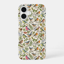 Funda Para iPhone 16 Patrón de pájaros